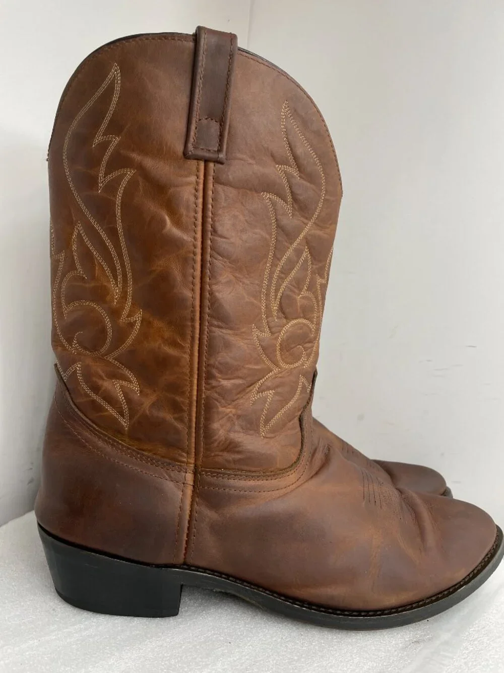 Masterson Western Cowboy Brown Leather Oil Resistant Work Boot's Men's 16 EW